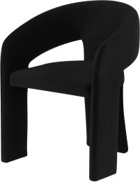 Anise Chaise à Diner (Tissu Noir & Base Noire) 