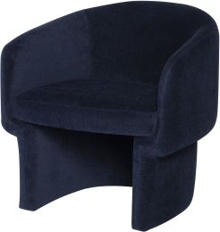 Clementine Single Seat Sofa (Twilight Fabric & Black Legs) 