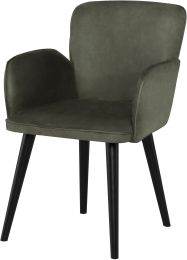 Willa Dining Chair (Sage Microsuede Polyester & Black Ash Frame) 
