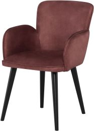 Willa Dining Chair (Chianti Microsuede Polyester & Black Ash Frame) 