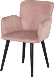 Willa Dining Chair (Petal Microsuede Polyester & Black Ash Frame) 