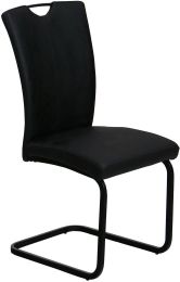 Moksha Leather Dining Chair (Set of 2 - Black) 