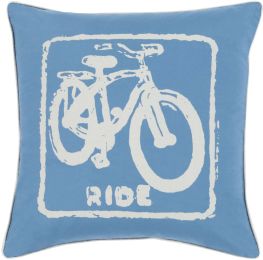 Ride  - Coussin (Bleu, Beige) 