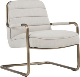 Lincoln Lounge Chair (Beige Linen) 
