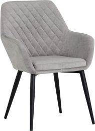 Jayna Dining Armchair (Fabric with Black Base) 