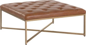 Endall Ottoman (Square - Vintage Camel Leather) 