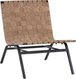 Omari Lounge Chair (Leather with Black Base) 