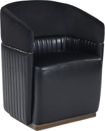 Genval Wheeled Lounge Chair (Abbington Black & Cantina Black) 