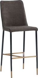 Klaus Barstool (Faux Leather & Fabric with Black Base) 