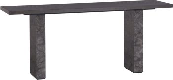 Rebel Console Table (Grey Marble & Charcoal Grey) 