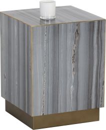 Daines End Table (Grey Marble) 