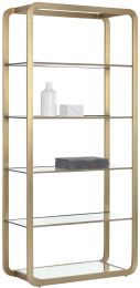 Ambretta Bookcase (Large - Gold & Clear) 