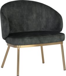 Echo Lounge Chair (Gold & Nono Dark Green) 