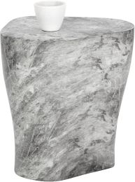 Dali End Table (Large - Marble Look & Grey) 