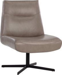 Karson Swivel Lounge Chair (Alpine Grey Leather) 