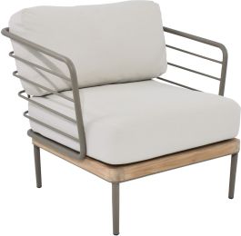 Leon Lounge Chair (White - Pallazo Cream) 
