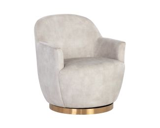 Casey Swivel Lounge Chair (Nono Cream) 