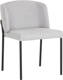 Pearce Dining Chair (Set of 2 - Light Grey & Bravo Cognac) 