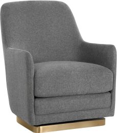 Marcela Swivel Lounge Chair (Belfast Koala Grey) 