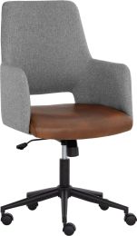 Ian Office Chair (Bravo Cognac & Salt And Pepper Tweed) 