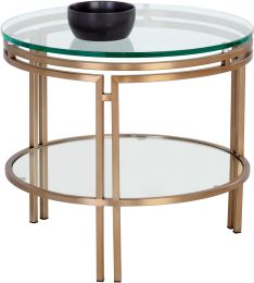 Andros End Table (Antique Brass) 
