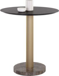 Monaco Counter Table (Gold (Grey Marble & Charcoal Grey) 