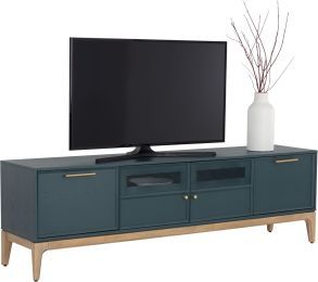Rivero Media Console And Cabinet (Teal) 
