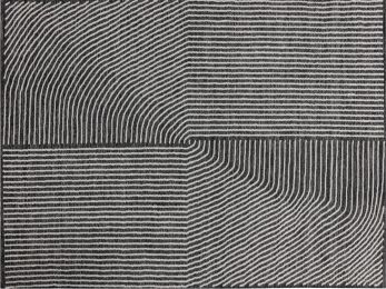 Serene Hand-Woven Rug (9x12 - Black & White) 