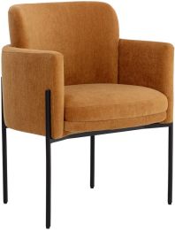 Richie Dining Armchair (Black & Danny Amber) 