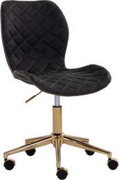 Lyla Office Chair (Gold & Antique Black) 