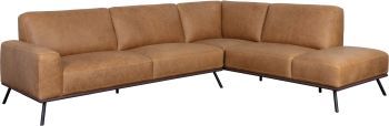 Brandi Sofa Chaise (Raf - Camel Leather) 