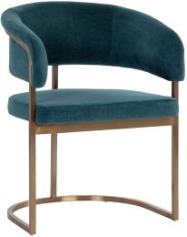 Marris Dining Armchair (Gold & Danny Teal) 