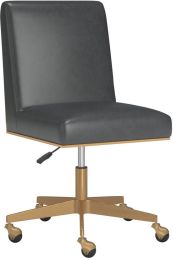 Dean Office Chair (Brushed Brass & Bravo Portabella) 