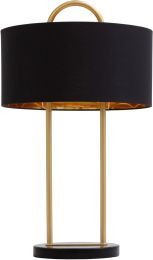 Kezna Table Lamp (Black Marble & Matte Black) 