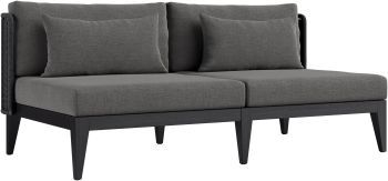 Ibiza 2 Seater Sofa (Charcoal & Gracebay Grey) 