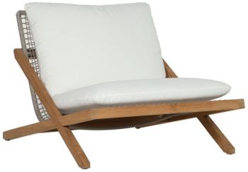 Bari Lounge Chair (Natural & Stinson White) 