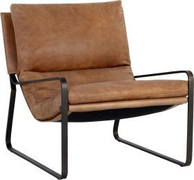 Zancor Lounge Chair (Tan Leather) 
