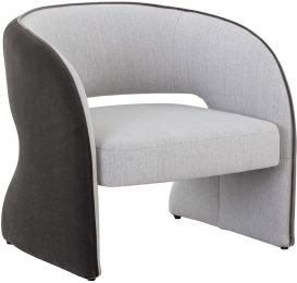 Rosalia Lounge Chair (Mina Light Grey & Meg Ash) 