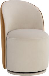 Cavoli Swivel Dining Chair (Meg Taupe & Meg Gold) 