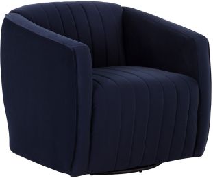 Garrison Swivel Lounge Chair (Abbington Navy) 