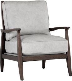 Fedele Lounge Chair (Saloon Light Grey Leather) 