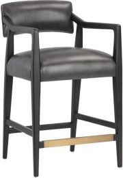 Keagan Counter Stool (Brentwood Charcoal Leather) 