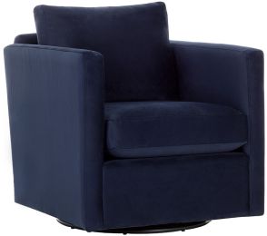 Georgie Swivel Lounge Chair (Abbington Navy) 