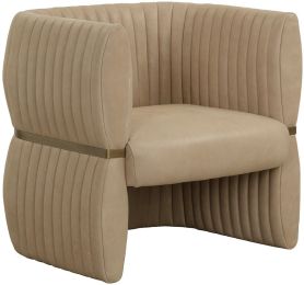 Tryor Lounge Chair (Sahara Sand Leather) 