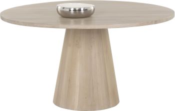Elina Dining Table (Round - Light Oak) 