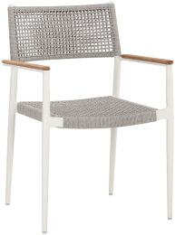 Nava Stackable Dining Armchair (Set of 2 - White) 