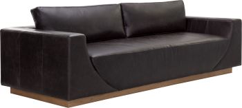 Anakin Sofa (Light Oak & Warm Black Leather) 