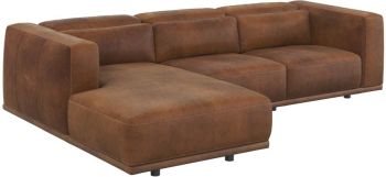Santino Sofa Chaise (LAF - Aged Cognac Leather) 
