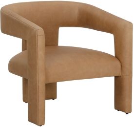Cobourg Chaise d'Appoint (Cuir Ludlow Sesame) 