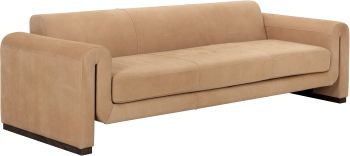 Romer Sofa (Distressed Brown - Nubuck Tan Leather) 
